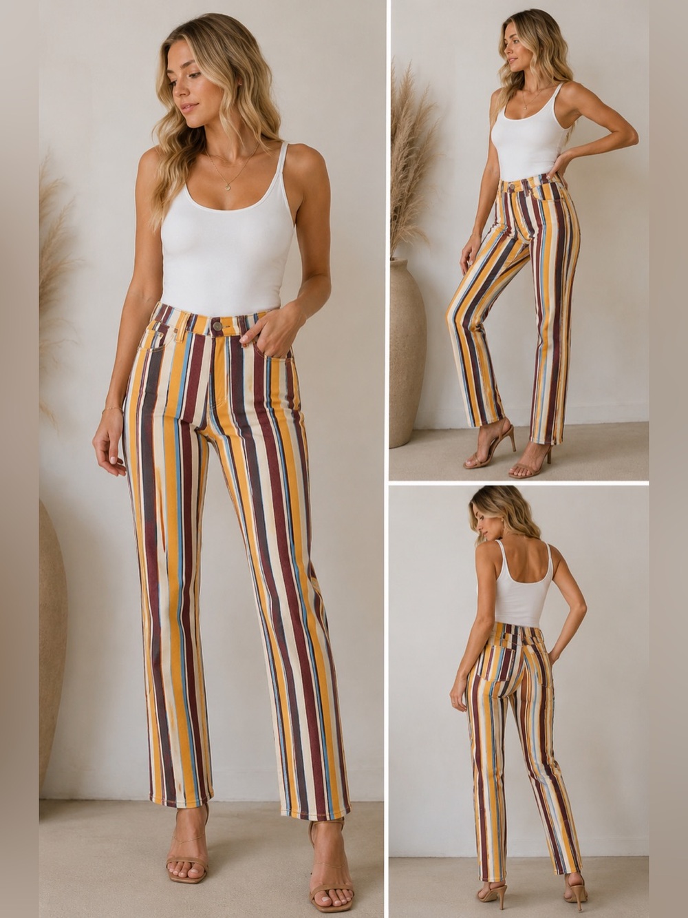 FRAME Le High Straight Striped High Rise Jeans Women’s Size 26